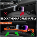 UREHEPO 2pcs Elastic Car Seat Gap Filler Organizer, Universal Interior Car Accessories to Stop Things from Dropping and Add Style for Car SUV and Truck, Fill The Gap Between Seat and Console - Orange