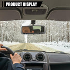 ZIMISI Bling Car Rear View Mirror, 10.51 Inch HD Glass Wide Angle Rearview Mirrors, Clip-on Crystal Diamond Panoramic Rear View Mirror Accessories, Bling Car Decorations for Women (Black)