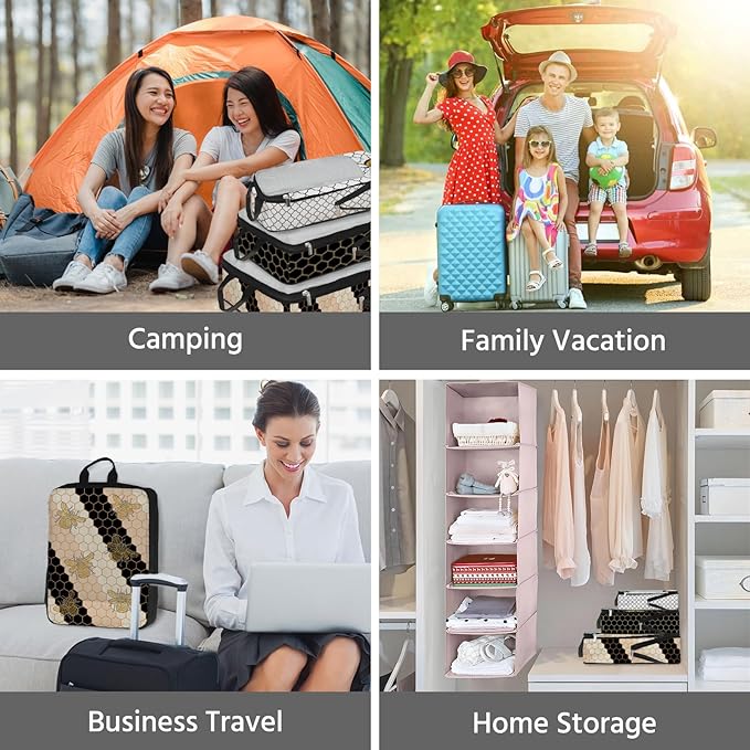 7 Pcs Compression Packing Cubes for Travel, Waterproof Suitcase Luggage Backpack Organizer with Toiletry Bag Travel Essential