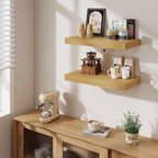 Fun Memories 24 Inch Floating Shelves Wall-Mounted, 12 Inch Deep Wall Shelves, 24 x 12 Floating Shelf, Deep Storage Shelf for