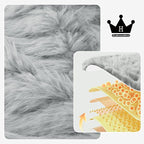 Fuzzy Winter Steering Wheel Cover for Women, Warm Cute Fluffy Car Wheel Cover for Sedan, SUV, Soft Furry Girly Plush Car Handle Cover for Cold Weather, 14.75-15.15in, Gray