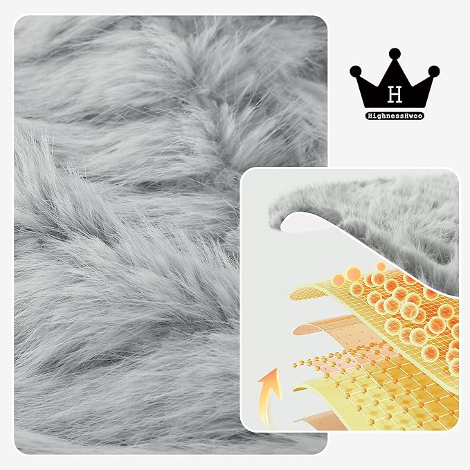 Fuzzy Winter Steering Wheel Cover for Women, Warm Cute Fluffy Car Wheel Cover for Sedan, SUV, Soft Furry Girly Plush Car Handle Cover for Cold Weather, 14.75-15.15in, Gray