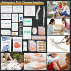 Abpir318 PCS Emergency Survival Kit, Survival Gear and Equipment First Aid Kit Med Supplies for Vehicles Travel Car Camping H