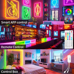 iNextStation 32.8FT RGB Neon LED Strip Lights, 24V Waterproof Silicone Rope Light, Music Sync, Color Changing, App & Remote Control, for Bedroom, Outdoor, Wall, Ceiling Decor