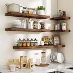 40 Inch Floating Shelves, 3D Textured Wood Grain, 40"x9.25"x1.5" Inch Deep Floating Shelves for Wall, Wooden Shelves for Bath