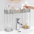 YCIA&DONE Bathroom Countertop Organizer Over The Faucet, Narrow Counter Organizers Above Sink, Table Mounted Faucet Over Sink