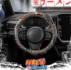 Naruto Shippuden Car Steering Wheel Cover, 15 Inch Anime Steering Wheel Cover, Cushioned Soft Comfortable Cover Anime Car Accessories for Men Women, Nine Tails