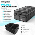 FORTEM Trunk Organizer For SUV Car Trunk Organizer, Foldable Storage, Car Accessories for Women Men, Collapsible Bag, Perfect C