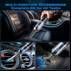 HAUSMEISTER Airflex Go Cordless Car Vacuum 16000Pa, 4-in-1 Handheld Vacuum with Air Duster & Inflator, Portable Mini Vac for 