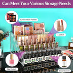 JessLab Nail Polish Organizer, 6-Tier Clear Acrylic Sunglass and Essential Oil Holder, Makeup Organizer for Bathroom Vanity C
