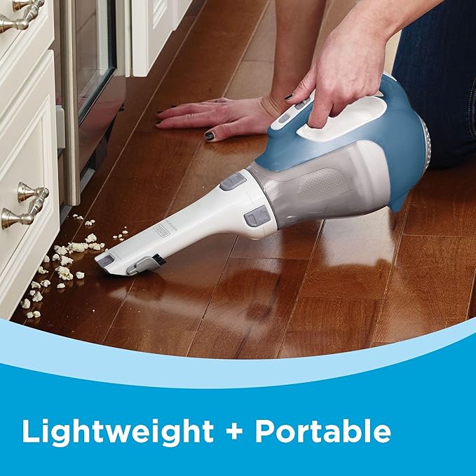 BLACK+DECKER dustbuster AdvancedClean Handheld Vacuum Cordless, Compact Home and Car Vacuum with Crevice Tool ,Rotating Nozzl