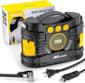 Nilight Tire Inflator Portable Air Compressor Dual Power for Car 12V DC and Home 110V AC Tires Pump Pressure Gauge Fast Inflate Auto Shutoff for Cars SUV Motorcycle Bicycle