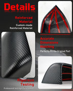 Side Mirror Caps Cover Compatible with Tesla Model Y 2021 2022 2023 2024 Matte Carbon Fiber Mirror Covers