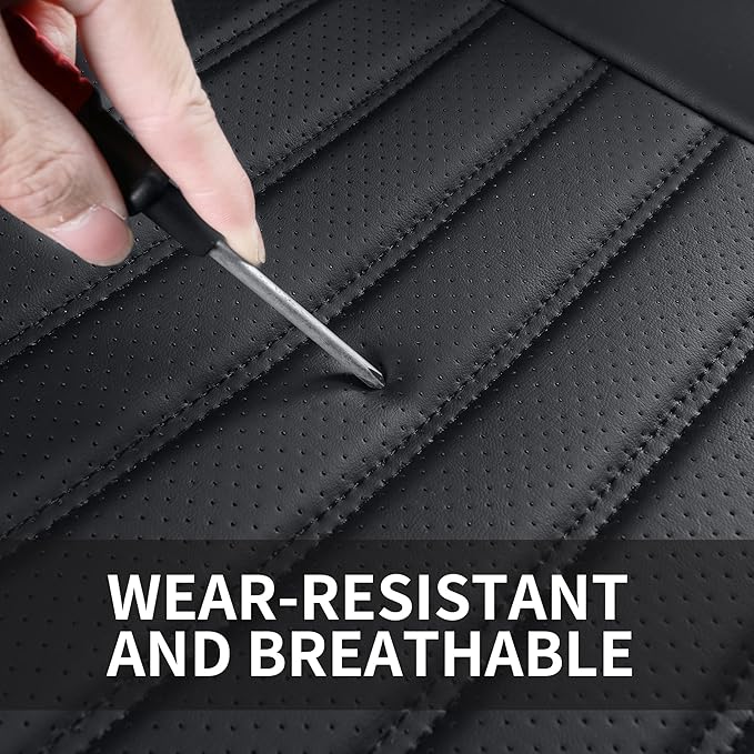 Car Seat Covers, Breathable Faux Leather Auto Seat Covers, Waterproof Automotive Seat Covers, Universal Vehicle Seat Covers f