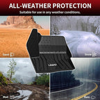 LASFIT Floor Mats Fit for Lincoln MKC 2019 2018 2017 2016 2015 TPE All Weather Floor Liners Custom Fit Car Mats 2015-2019 Accessories, 1st and 2nd Rows Floor Mats - Black