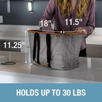 CleverMade Collapsible LUXE Tote - Reusable Grocery Shopping Storage Bag Organizer w/Handles Reinforced Bottom