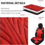 Pariitadin Car Seat Covers Full Set, Washable and Breathable Premium Cloth Automotive Vehicle Seat Cover for Car Interior, Un