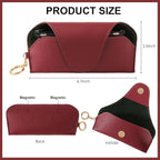 Magnetic Sunglass Holder for Car Visor, Travel Sunglasses Case with Clip for Purse, Eyeglasses Case