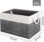 Fab totes Storage Bins [6-Pack], Foldable Storage Baskets for Organizing Toys, Books, Shelves, Closet, Large Storage Box with