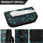 Car Tissue Holder Car Visor Organizer Tissue Box Holder for Car Sun Visor Organizer with Car Vehicle Accessories Essentials Interior for Women Men Black Skateboard Sneaker Jellyfish