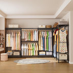 SINGAYE Clothes Rack Portable Closet Coat Wardrobe Heavy Duty Clothing Racks System Organizers and Storage for Hanging Clothe