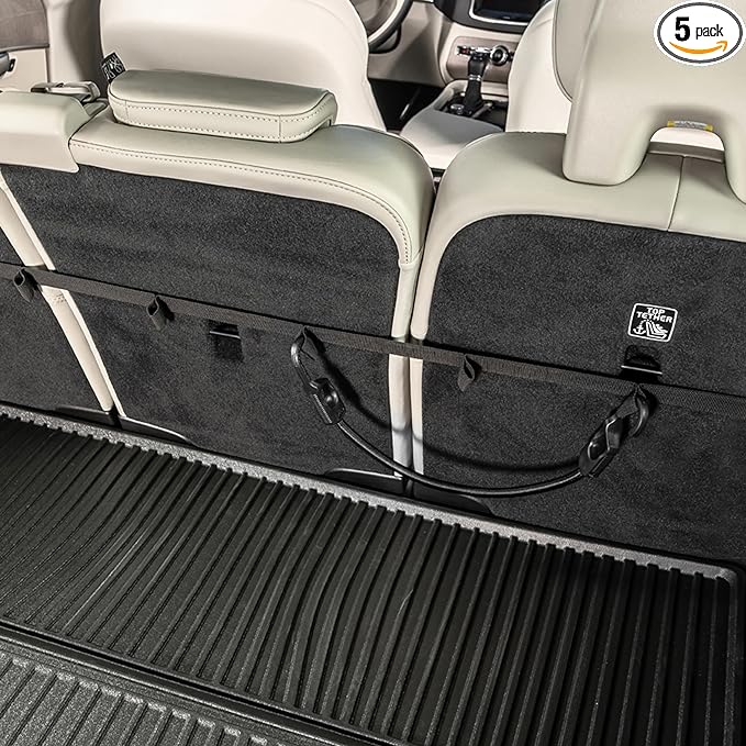 High Road HoldTight Trunk Organizer Cargo Strap with Bungee Cords and Carabiners for SUVs, Hatchbacks and Vans