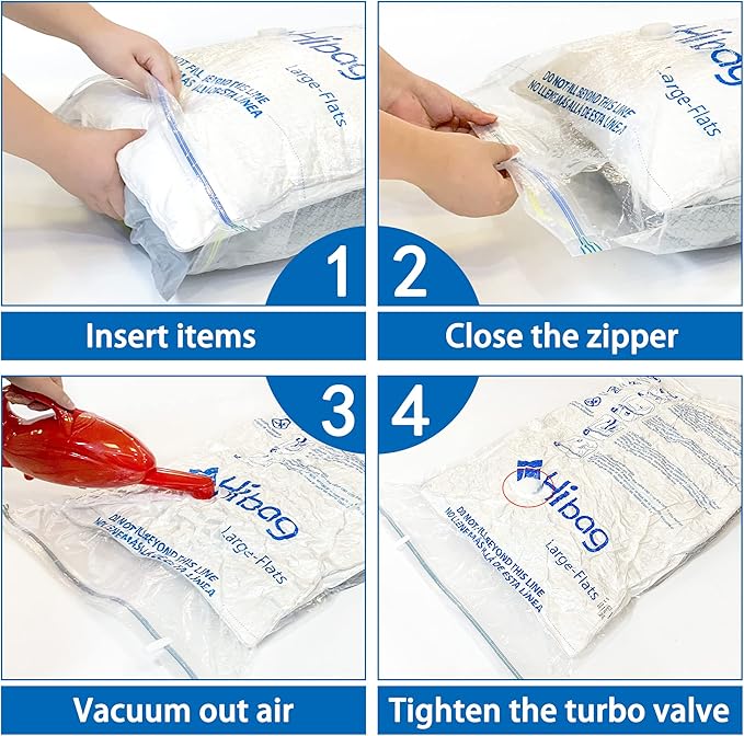 Vacuum Storage Bags, Space Saver Vacuum Seal Storage Bags 35-Pack Sealer Bags for Clothes, Clothing, Bedding, Comforter, Blan