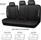 CAR PASS Bling Back Seat Cover, Waterproof Leather Bench Rear Seat Cover Shining Diamond Truck Glitter Crystal Sparkly Rhines