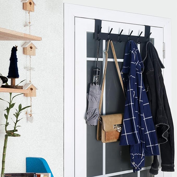 WEBI Over The Door Hooks for Hanging,Door Hanger,Over The Door Towel Rack,Over Door Coat Rack for Hanging Clothes,Towels,Anti