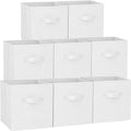 Criusia Storage Cubes - 11 Inch Heavy Duty Fabric Storage Bins for Shelves Closet Cube Organizer - 8 Pack Collapsible Cube St