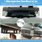 New Driver Gifts, Teen Driver Car Safety Accessories with Wide Angle Rear View Mirror,Suction Cup Blind Spot Mirrors,Car Mirror Wiper for Wide Vision Clear Visibility for Women Drivers in Bad Weather