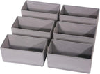 DIOMMELL 6 Pack Foldable Cloth Storage Box Closet Dresser Drawer Organizer Fabric Baskets Bins Containers Divider for Clothes