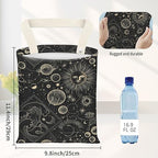 Car Garbage Can, Seat Back Hanging Cute Car Trash Can Bag, Car Organizer and Storage Bag for Travelling, Outdoor Black Golden Universe