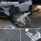 LASFIT Floor Mats&Trunk Mat for Toyota RAV4 2019-2025(Not Fit Hybrid) All Weather TPE Custom Fit Floor Liner for Toyota RAV 4 LE/XLE/Limited/TRD/Adventure Full Set Accessories, Lifespan 5 Years+,Black