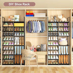 Kottwca 4 Row 10 Tier Large Shoe Rack Organizer for Closet Entryway, 72-80 Pair Shoe Boot Storage Rack, Metal Shoe Shelf Big 