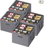 Lifewit Shoe Storage Organizer for Closet, Fabric Large Shoe Box Storage Containers with Clear Cover, Foldable Bins for Boots