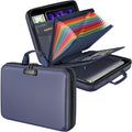 Fireproof Document Organizer Bag, 5200℉ File Organizer Safe Box, Hard Shell Document Bag with 13 Pocket Accordion File Folder
