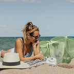 KALIDI BeachNylon Mesh Tote Bag, Casual Tote Bag Hobo Women Foldable MAX 23L Shoulder Bag For Beach Picnic Vacation