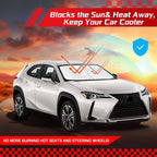 ARISMOTOR Windshield Sun Shade for Le-xus UX UX200 UX250h UX260h UX300h UX300e 2019-2025 2026, Custom Fit Foldable Front Window Sunshade Sun Visor Protector, Block UV Rays Keep Your Car Cooler