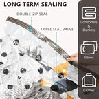 Vacuum Storage Bags, Compression Packing Space Saver Seal Bags for Clothing Bedding Comforters Blankets Pillows, 14 Jumbo