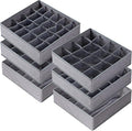 Criusia 6 Pack Large Drawer Organizer for Sock Underwear - Washable Heavy Duty Fabric Closet Organizers and Storage Bins - 90