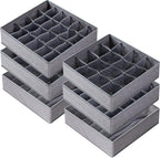 Criusia 6 Pack Large Drawer Organizer for Sock Underwear - Washable Heavy Duty Fabric Closet Organizers and Storage Bins - 90