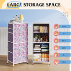 WLIVE Dresser with 4 Drawers, Storage Tower, Organizer Unit, Fabric Dresser for Bedroom, Hallway, Entryway, Closets, Sturdy S