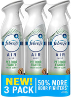 Febreze Air Mist, Air Freshener Spray, Odor Fighting Room Spray, Deodorizer for Home Bathroom Kitchen Apartment, Pet Odor Fig