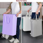 efluky Slim Laundry Basket, Narrow Laundry Hamper with Handles, Collapsible Dirty Clothes Hamper, Tall Laundry Bin for Laundr