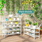 viewcare 3-Tier Long Shoe Rack, Bamboo Wood Shoe Rack for Closet, Entryway & Hallway, Stackable White Shoe Shelf Storage Orga