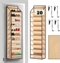 10 - Pocket Over - the - Door Hanging Shoe Organizers & Rack, Made of Sturdy 600D Oxford + Non - Woven Fabric, Space - Saving