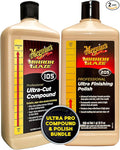 Meguiar's Mirror Glaze Bundle, Compound and Polish Car Care Kit for a Lasting, Scratch-Free Gloss, Mirror Glaze Ultra-Cut Compound and Ultra-Finishing Polish