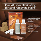 Leather Master Leather Care Kit | Leather Cleaner and Conditioner Kit | Cleans & Restores Car Seats, Furniture, Purses, Jacke