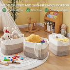 OIASKET Storage Baskets for Organizing, Woven Baskets for Shelves, Rectangle Decorative Organizer for Storage Clothes, Toy, B